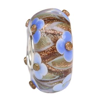 Bluetiful Flame Flowers - Ogerbeads Glass